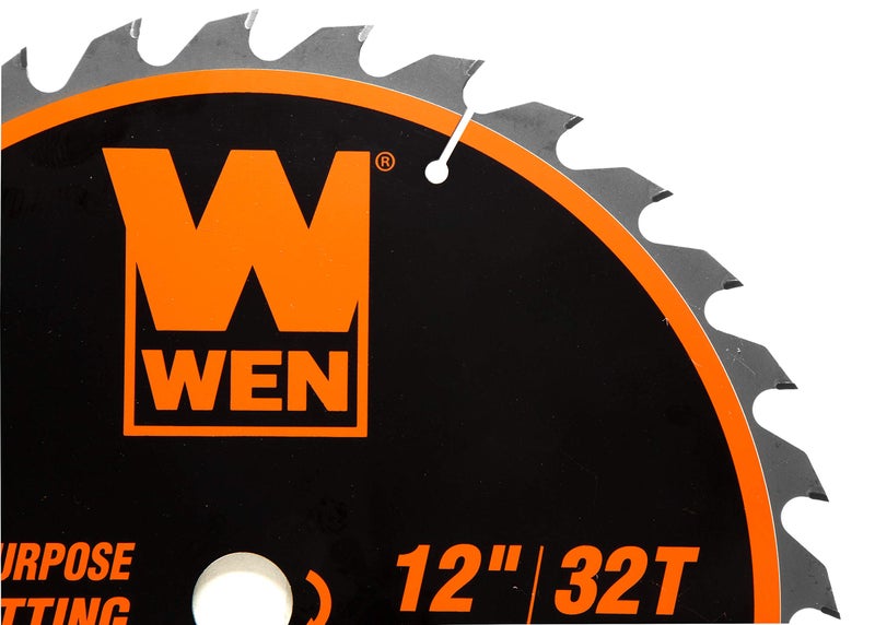 WEN BL1232-2 12-Inch 32-Tooth and 80-Tooth Carbide-Tipped Professional Woodworking Saw Blade Set, Two Pack - Image 3